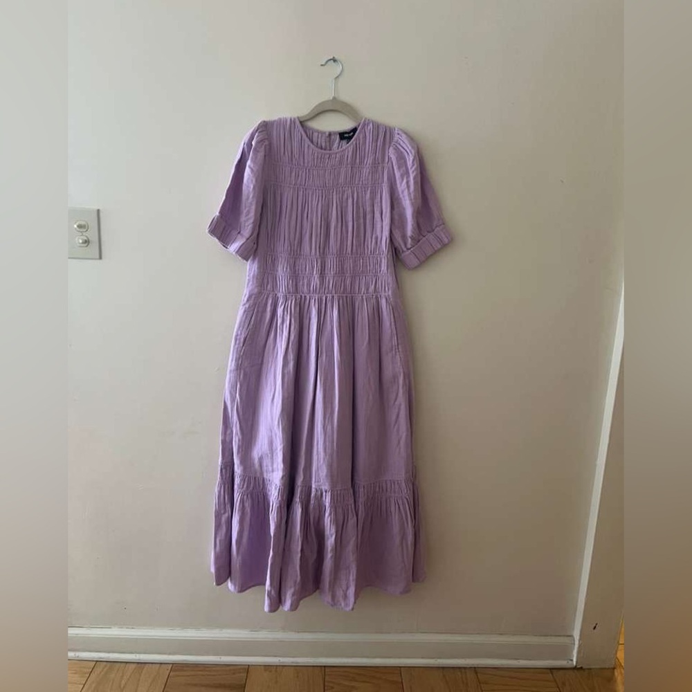 ME+EM Orchid Cheesecloth Dress